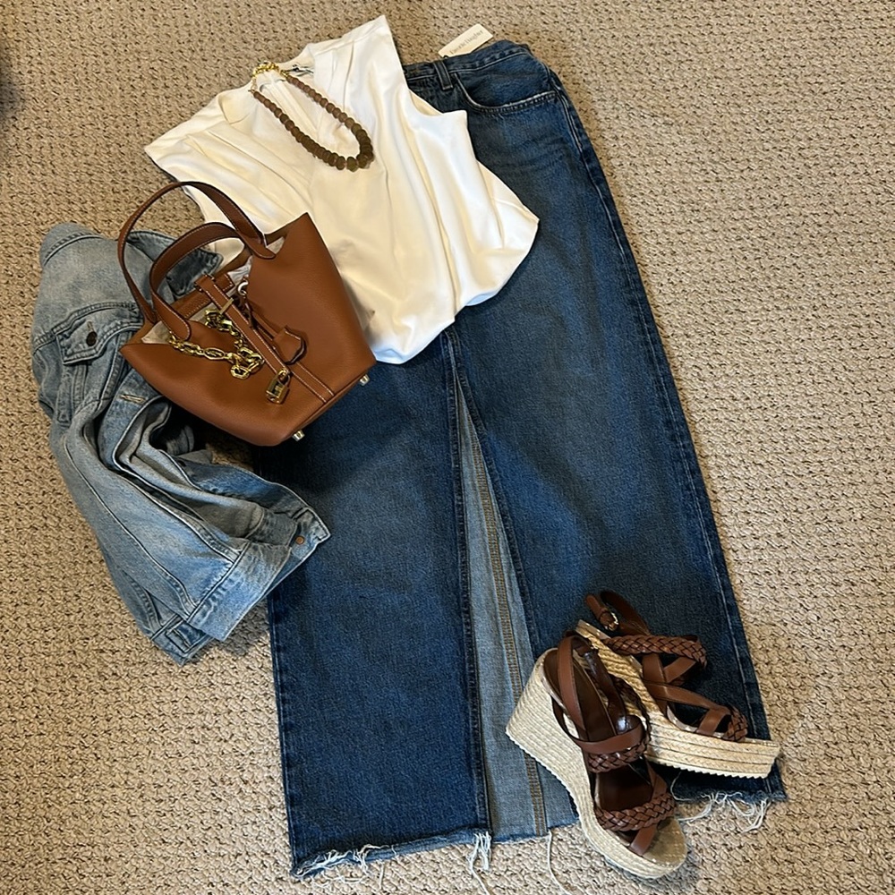 NWT | Favorite Daughter ‘The Sadie’ Maxi Denim Skirt - Picture 12 of 14
